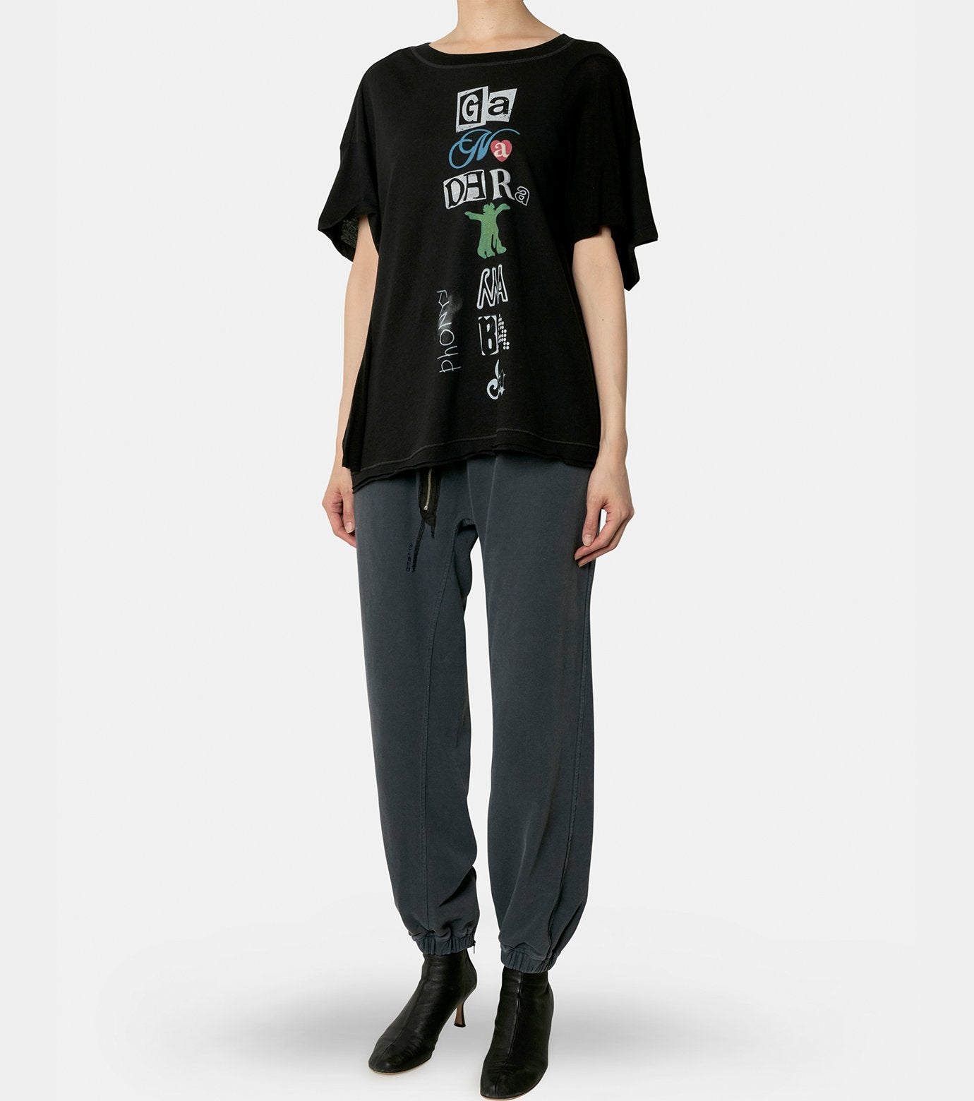Scoop Neck Phonetic Tee