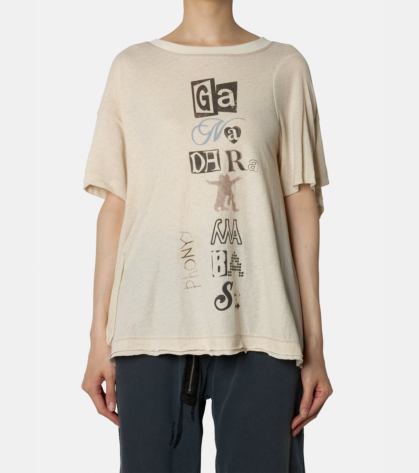 Scoop Neck Phonetic Tee