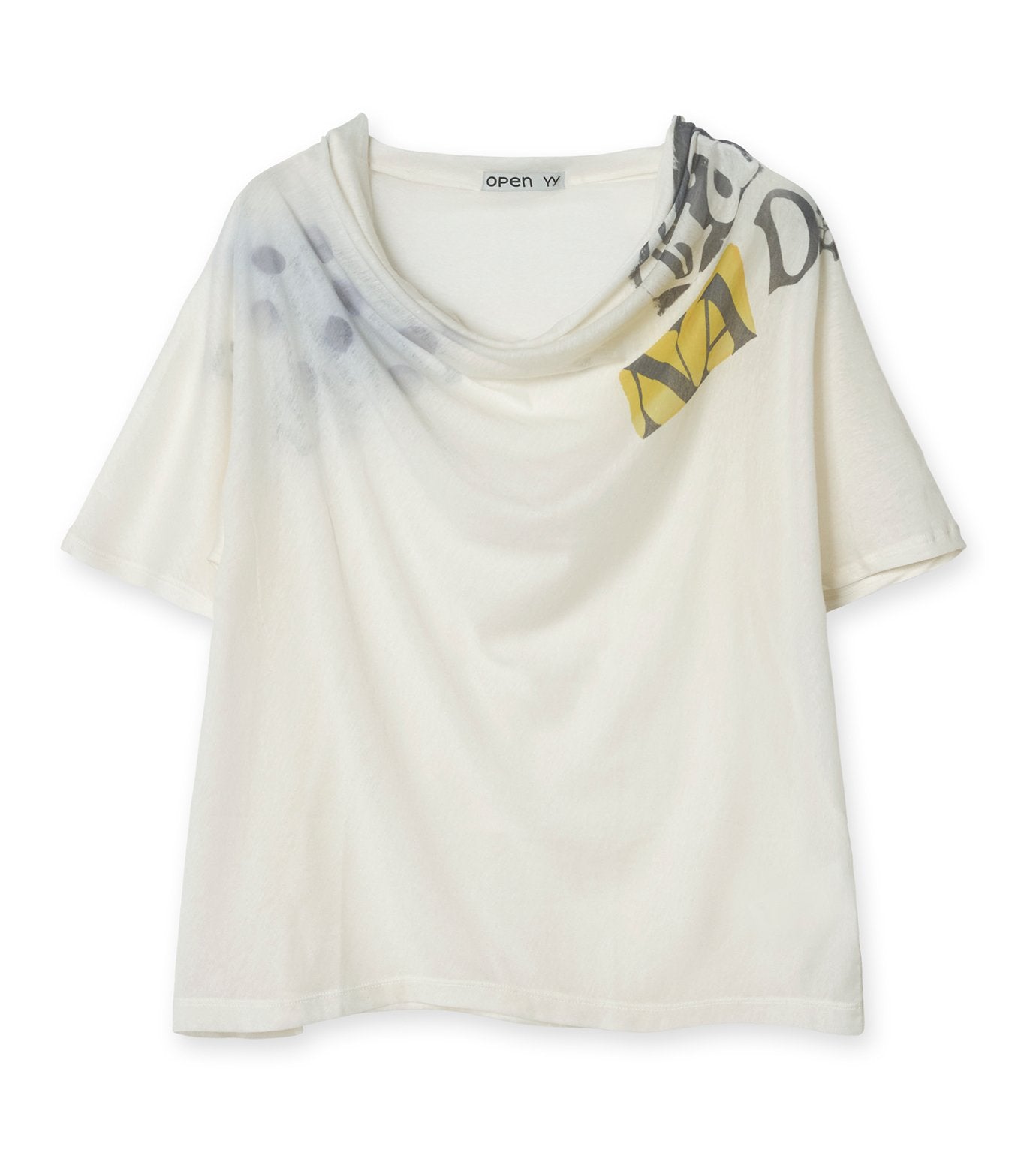 Phonetic Cowl Neck Tee