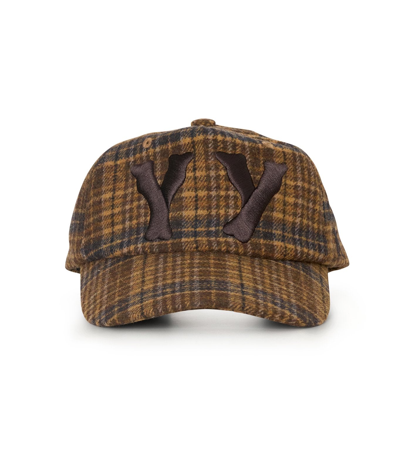 YY Checkered Heart Bone Ball Cap