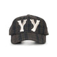 YY Checkered Heart Bone Ball Cap
