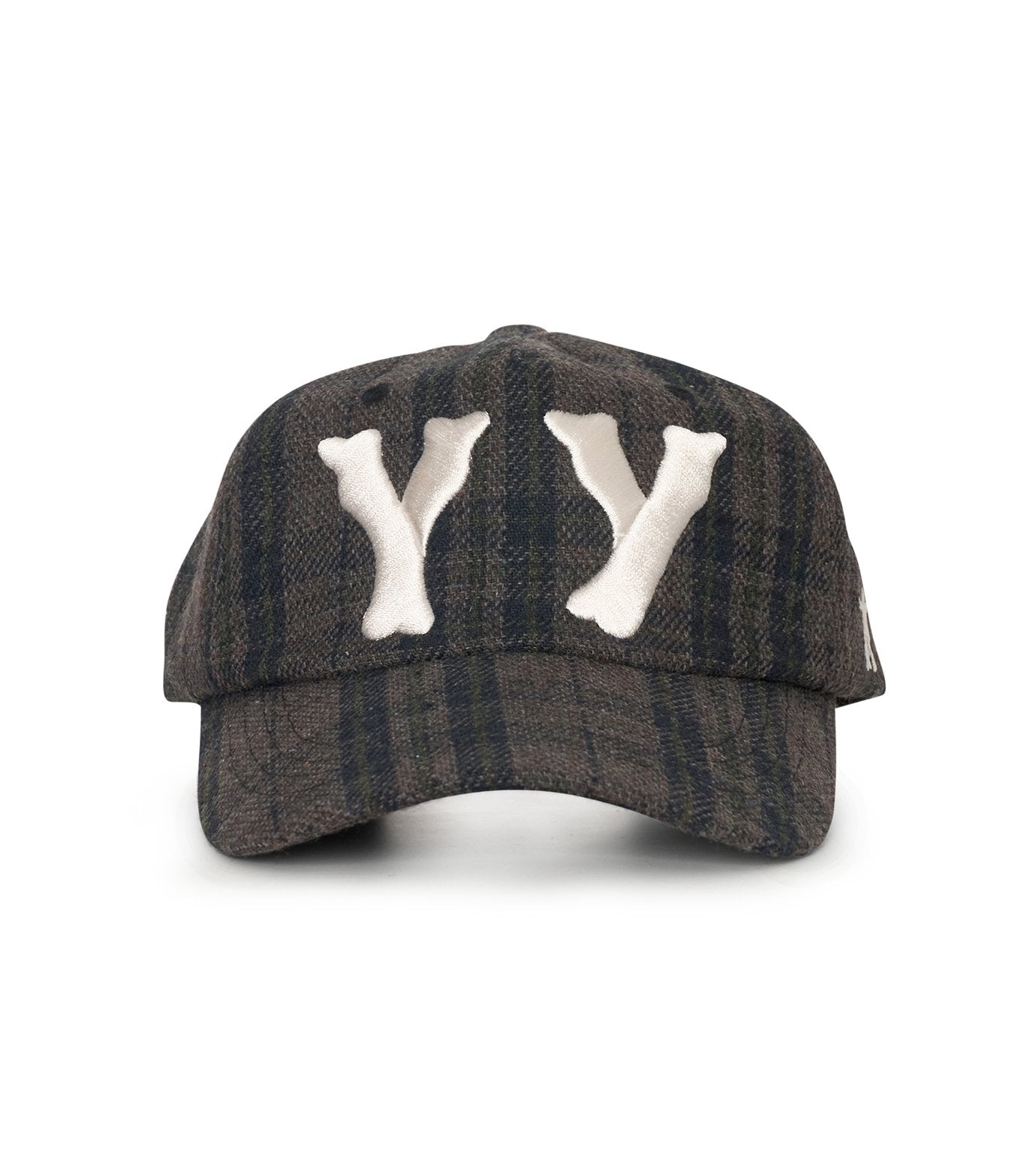 YY Checkered Heart Bone Ball Cap