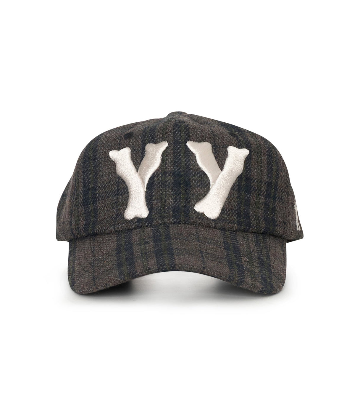 YY Checkered Heart Bone Ball Cap