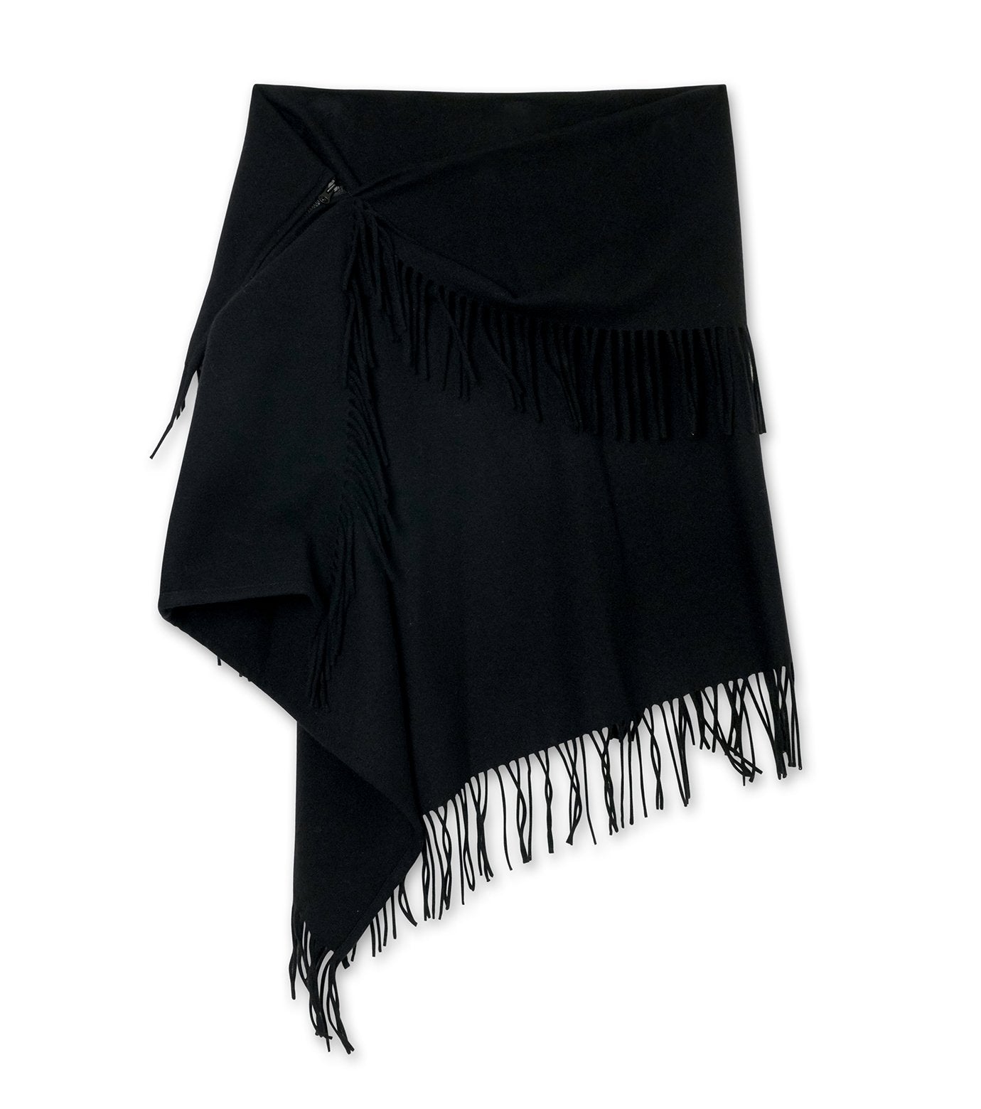 Fringed Zip Shawl