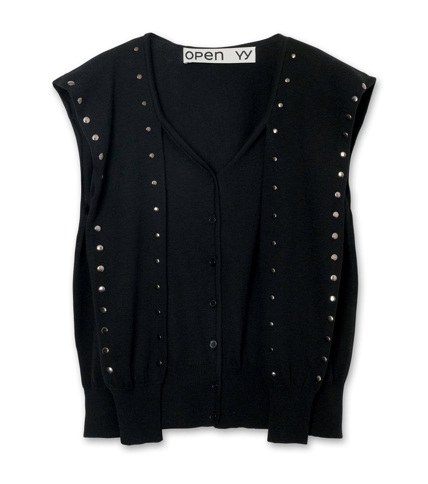Stud Slv Layered Cardigan