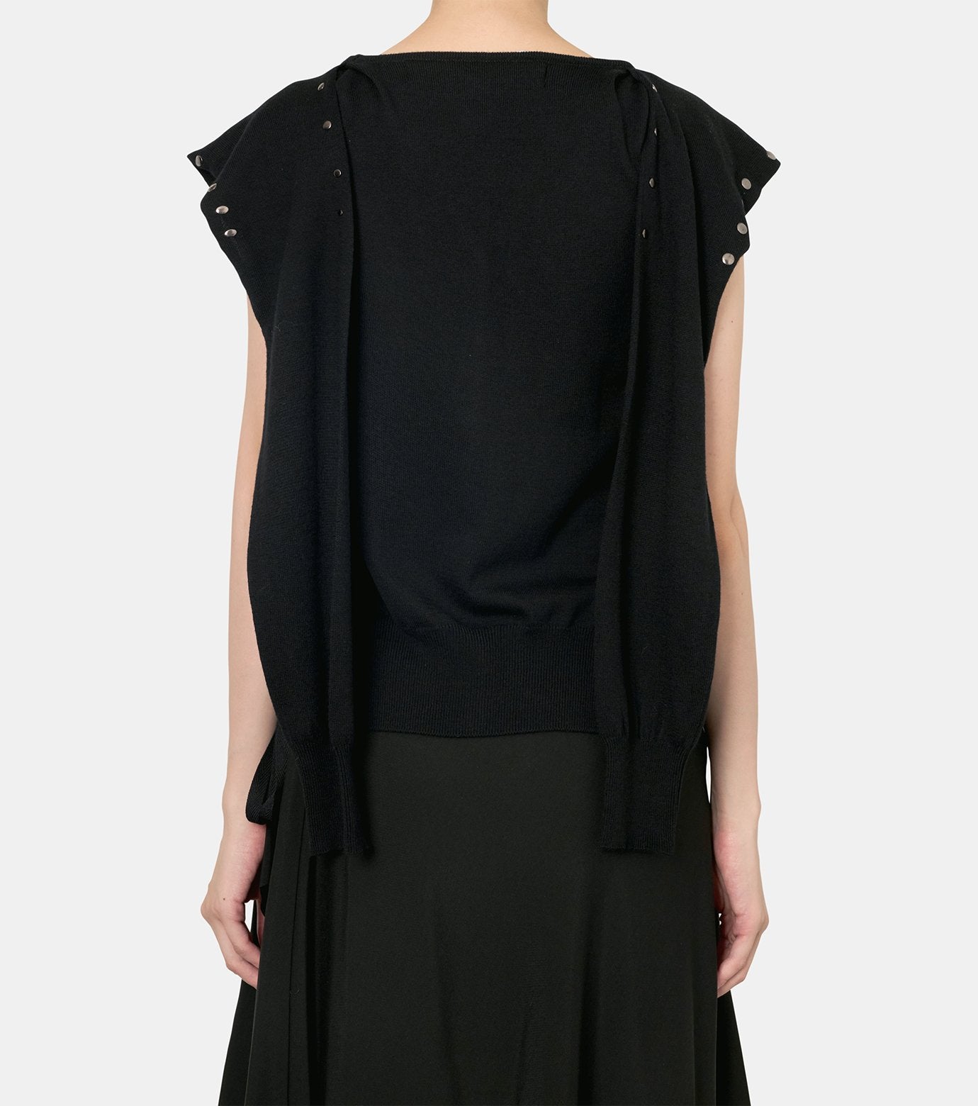 Stud Slv Layered Cardigan