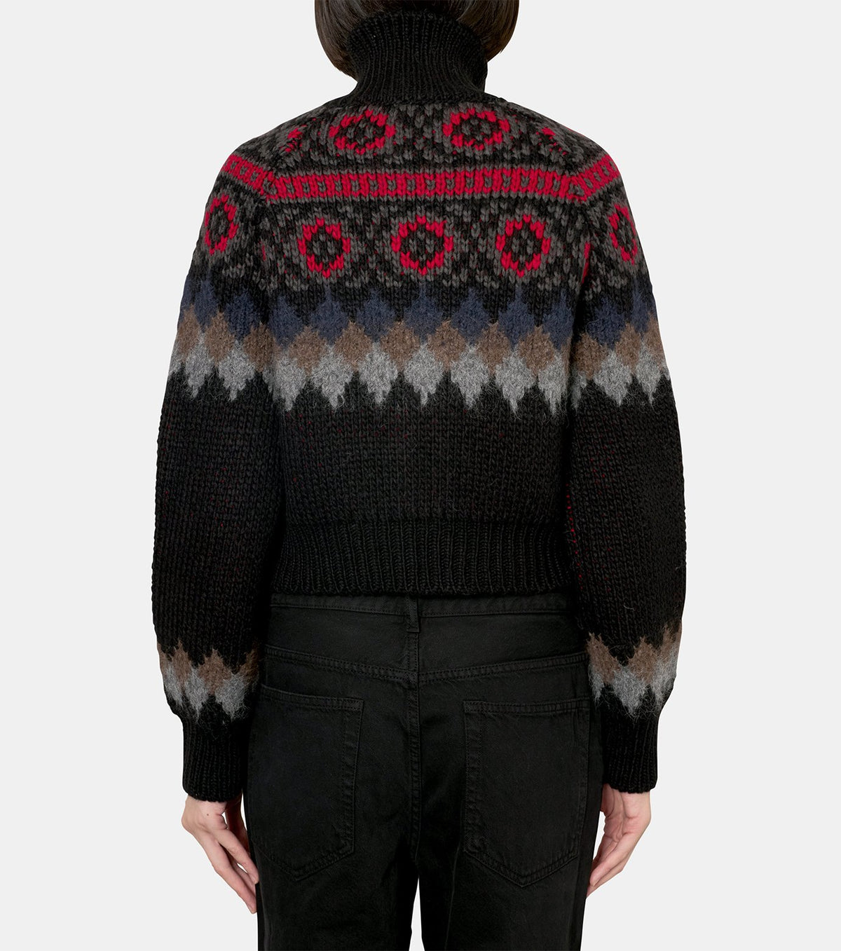 Fair Isle Zip Up Sweater