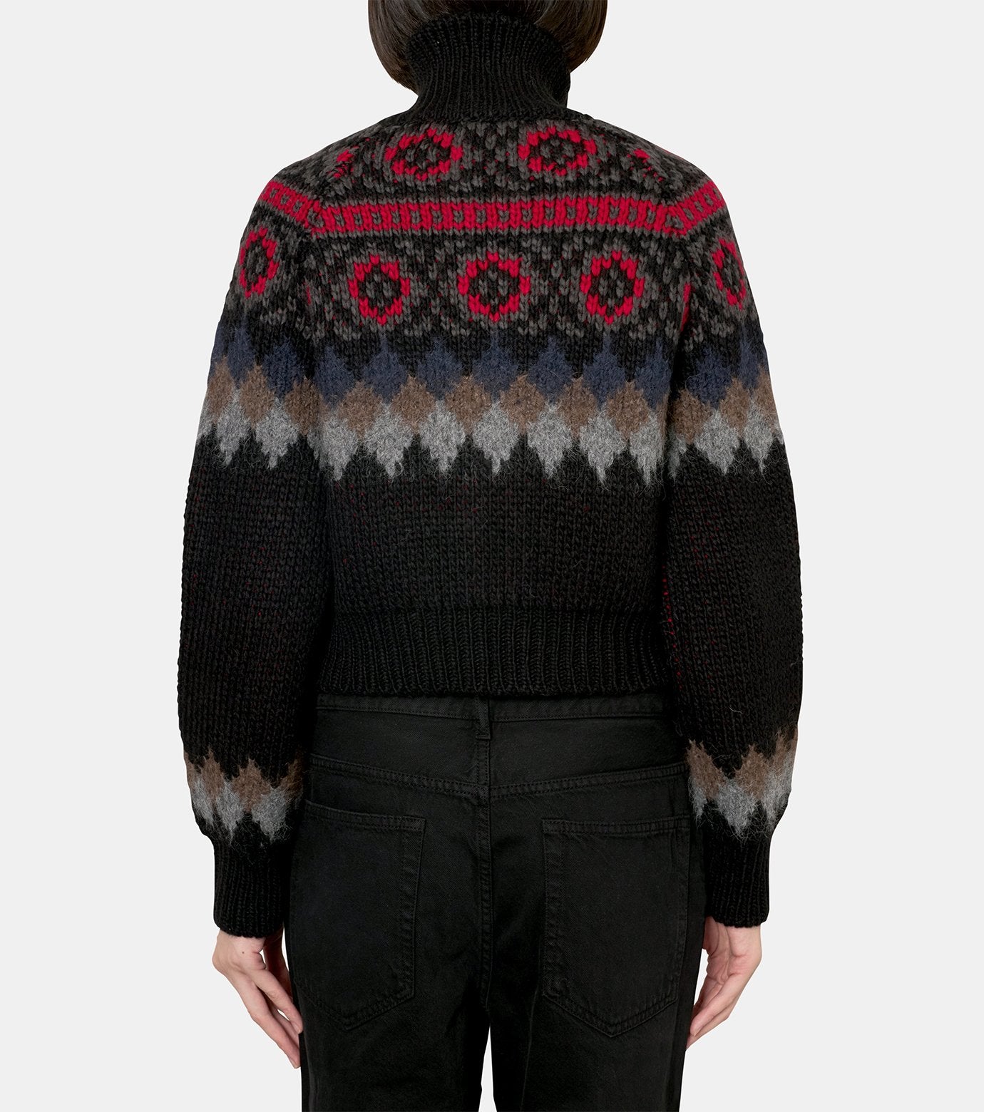 Fair Isle Zip Up Sweater