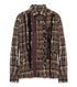 Checkered Crinkle Ruffle Shirt