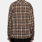Checkered Crinkle Ruffle Shirt