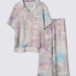 Lautashi×Foo Tokyo Half-Sleeve Silk Pajamas Pink