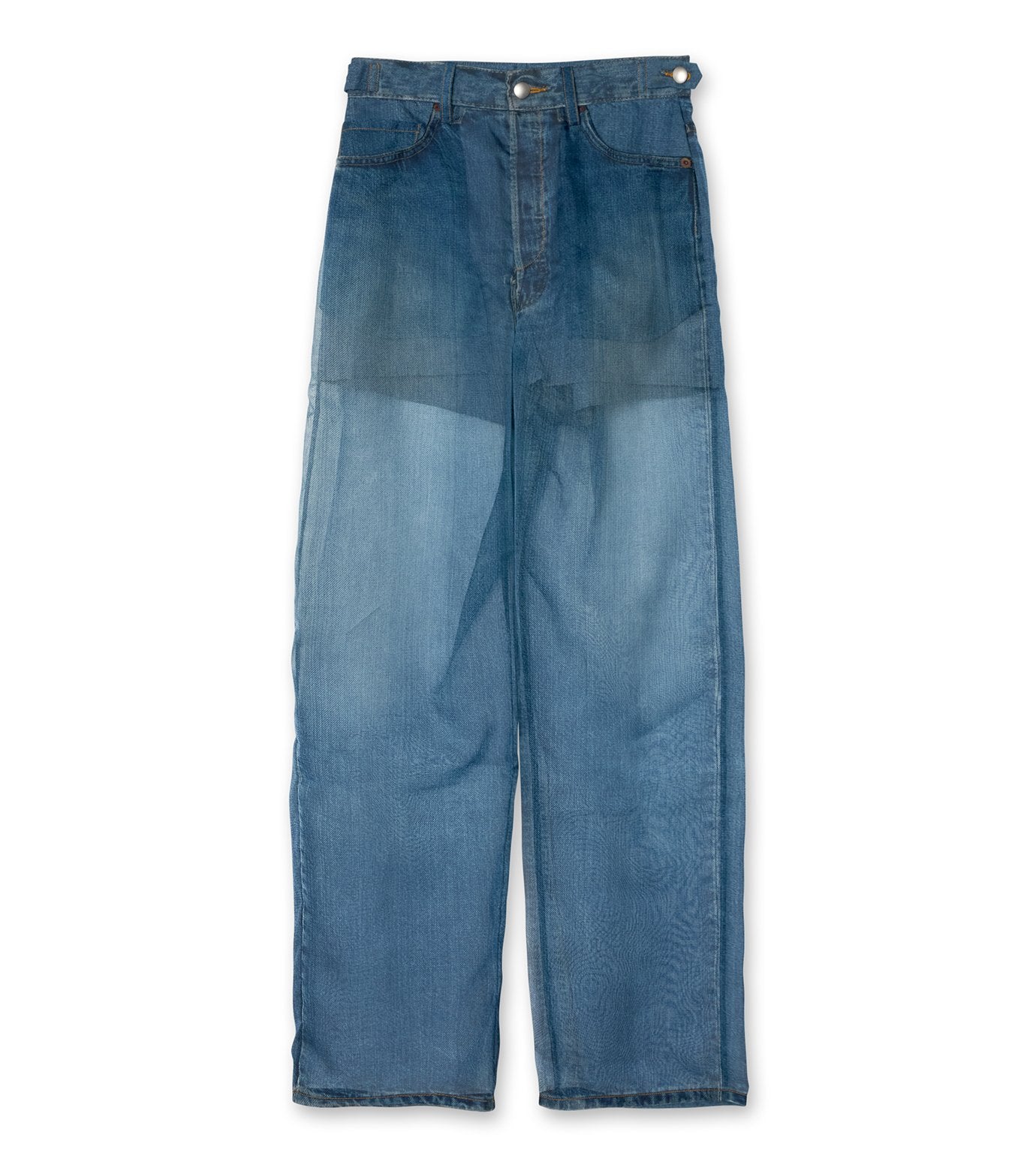 Transparent Sheer Denim Trousers