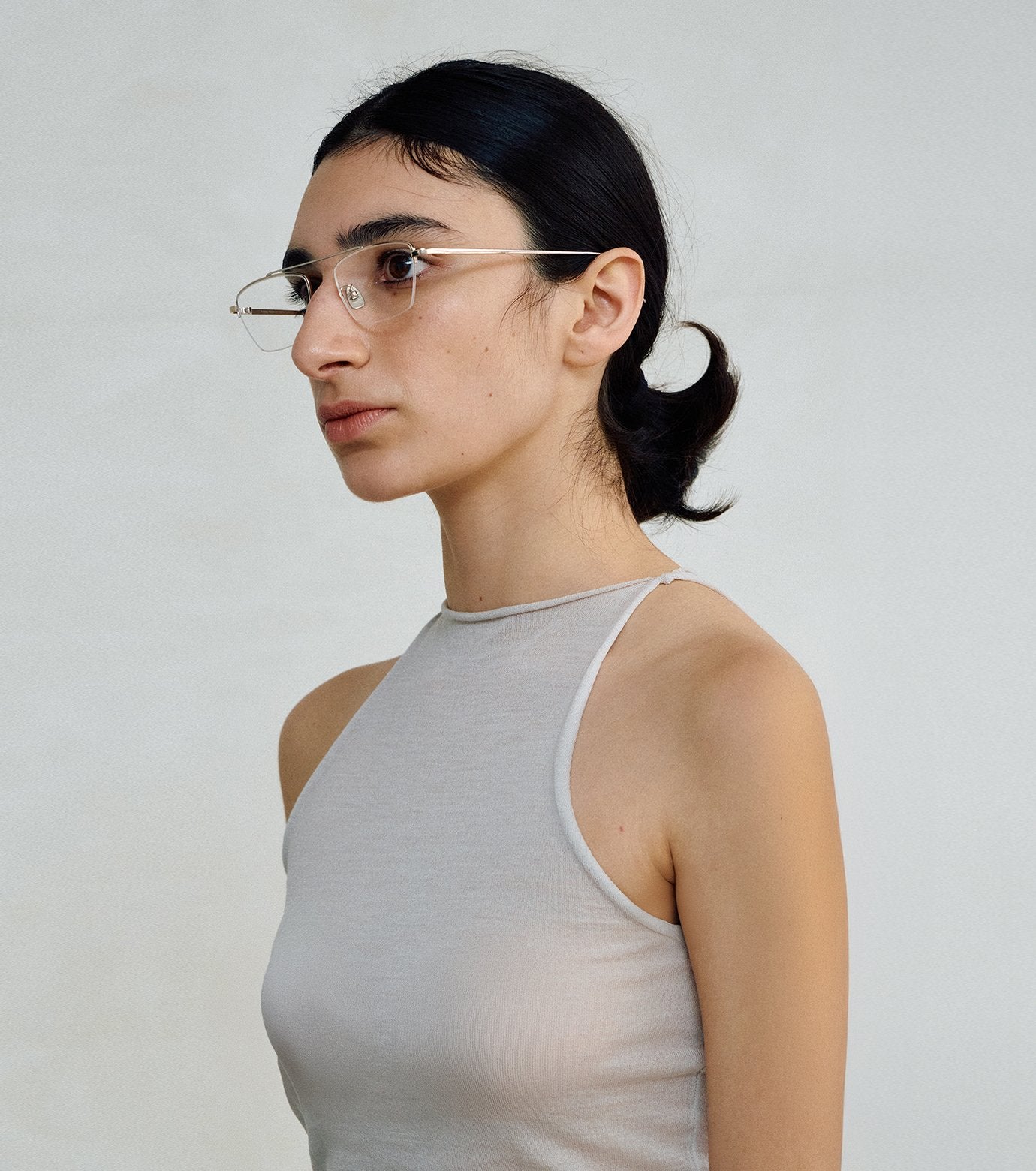 Bridgeless Half-Frame Glasses