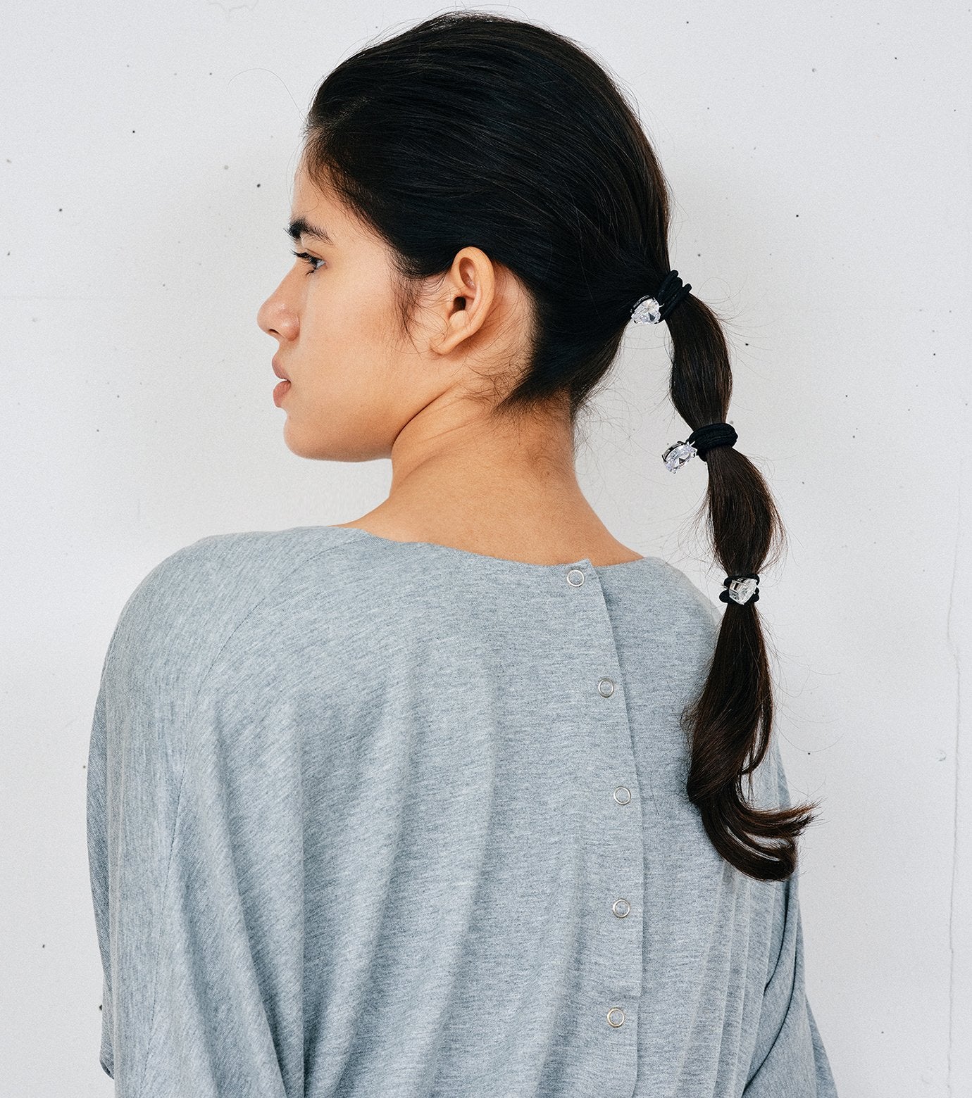 Zirconia Charm Hair Tie-3Piece Set