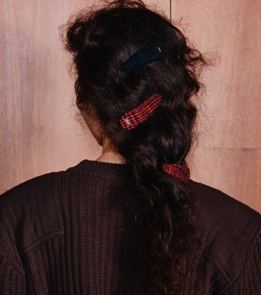 Plaid Hair Clips-2 Piece Set