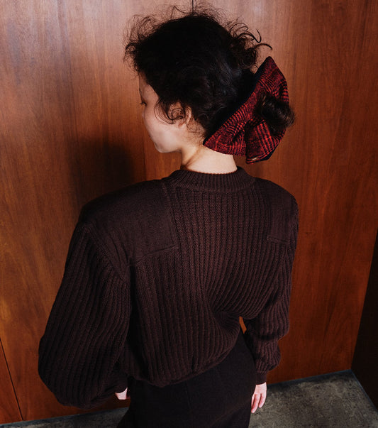 Plaid Square Scrunchie