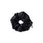 Cat Charm Faux Leather Scrunchie