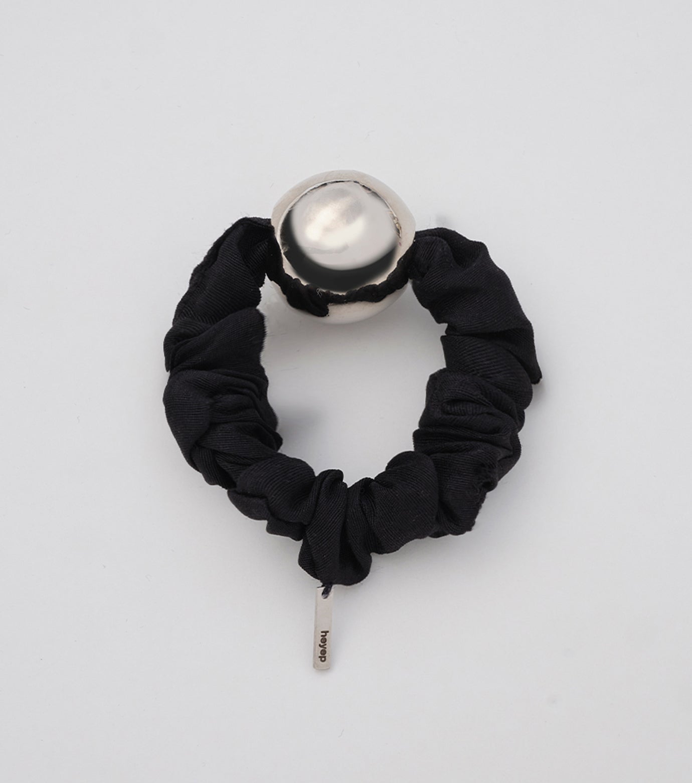 Medium Metal Ball Silk Scrunchie