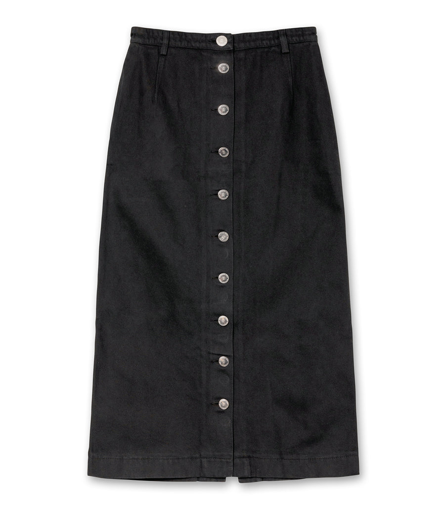 Buttoned Up Denim Skirt