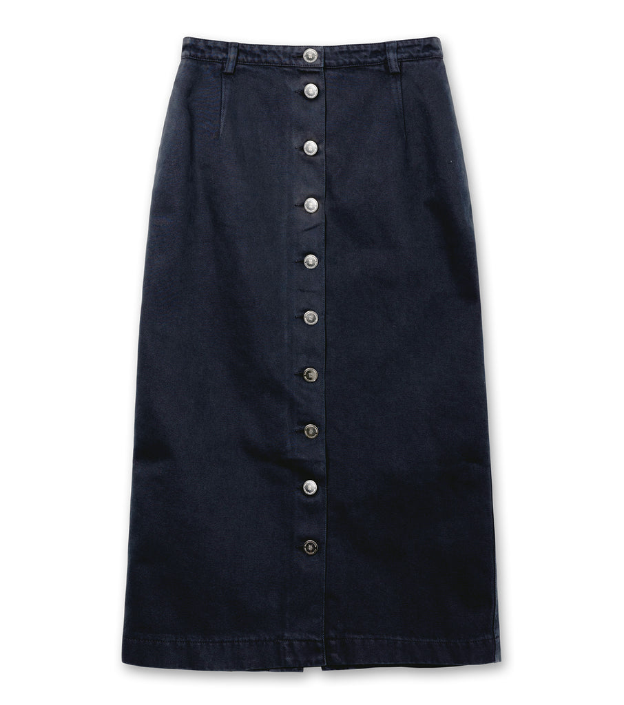 Buttoned Up Denim Skirt