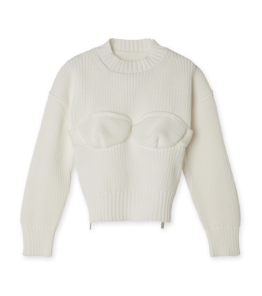Knit Pullover Bustier Detail