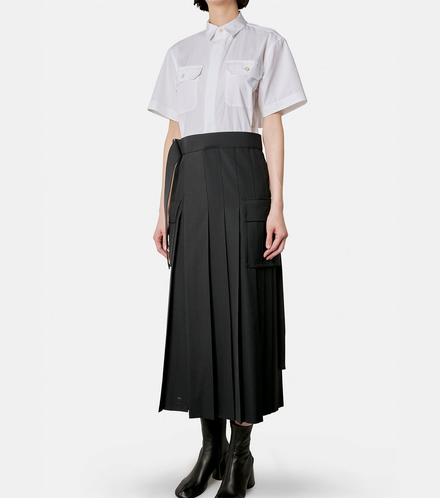 Thomas Mason Suiting Long Dress