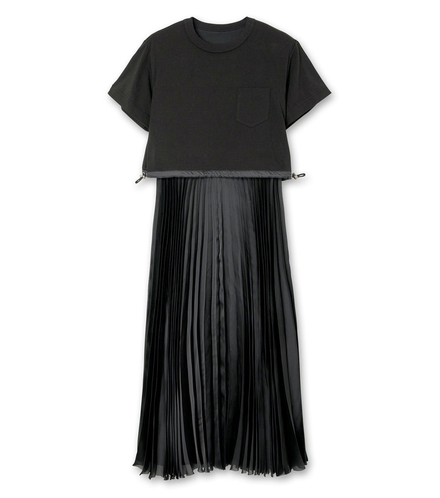 Cotton Jersey x Satin Dress