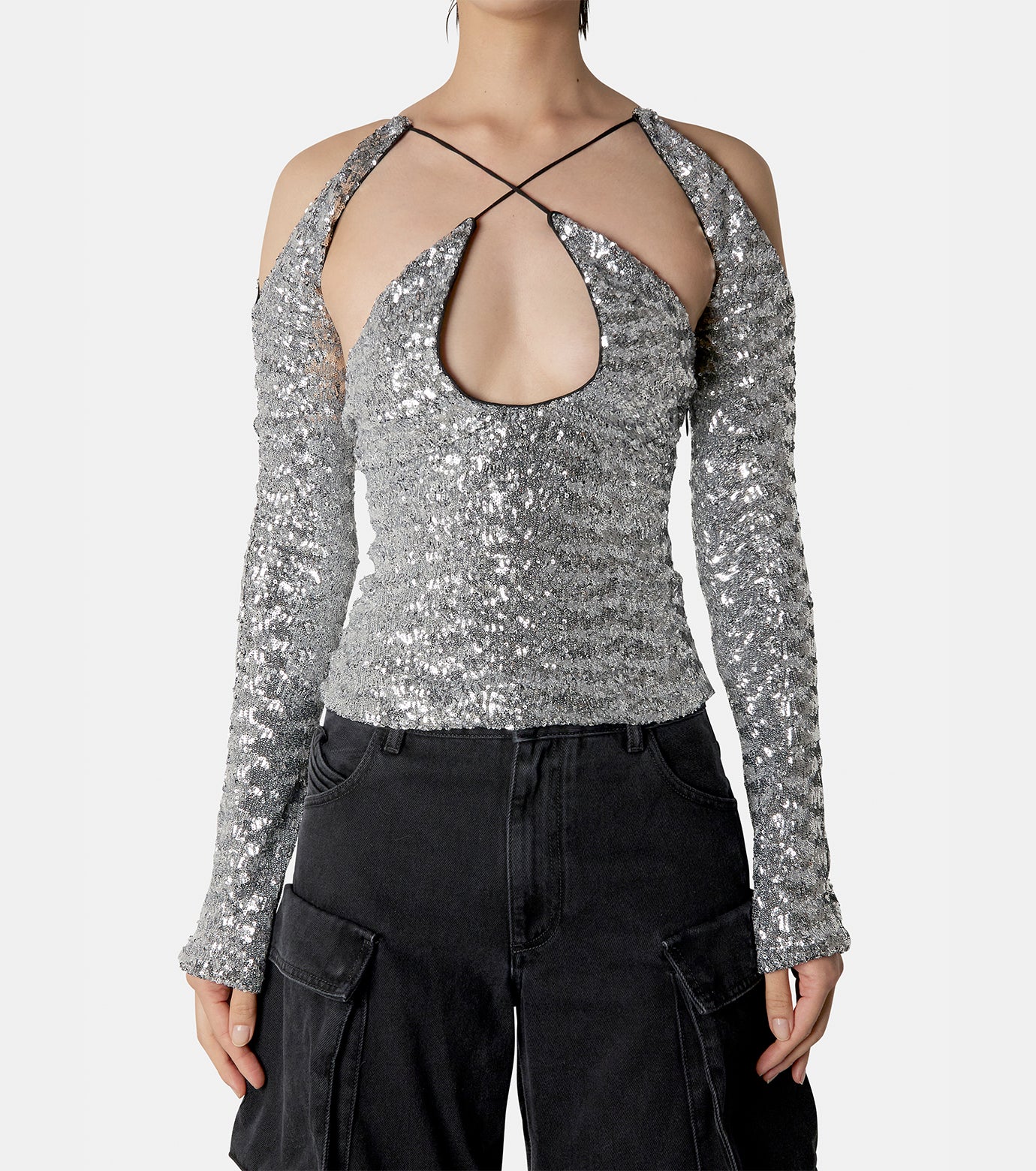 Zane Sequins Top