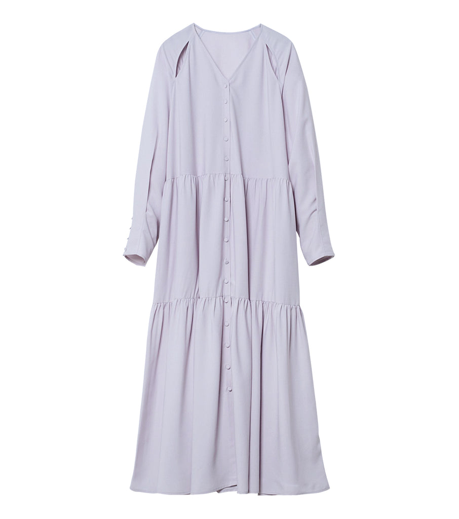 Cut-out Tiered Dress