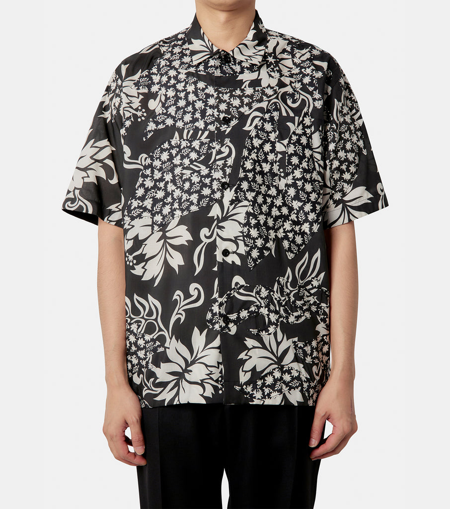 SACAI Floral Embroidered Patch Shirt >> RESTIR