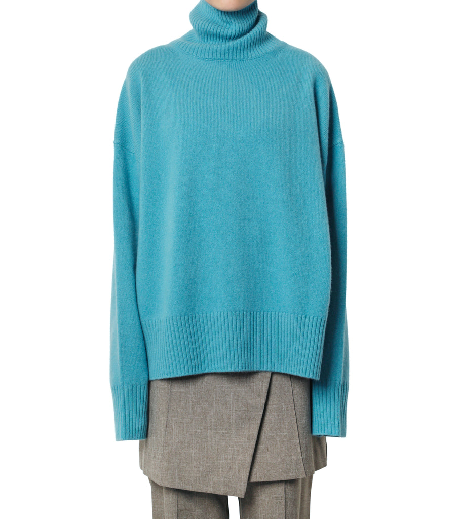Wool Cashmere Turtle Neck Knit