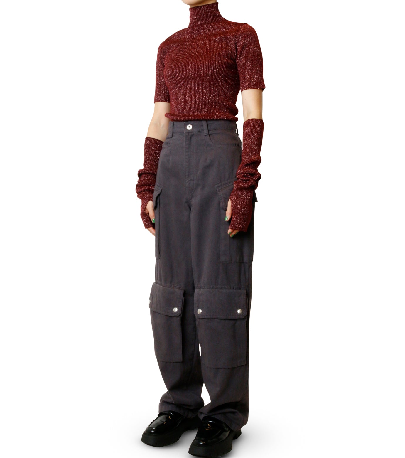 Sparkling Yarn Turtle Knit Top