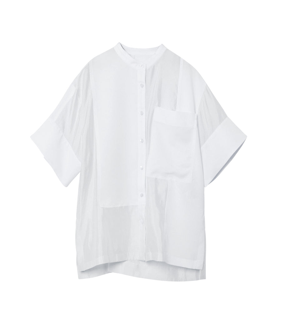 Contrasting Fabric Shirt