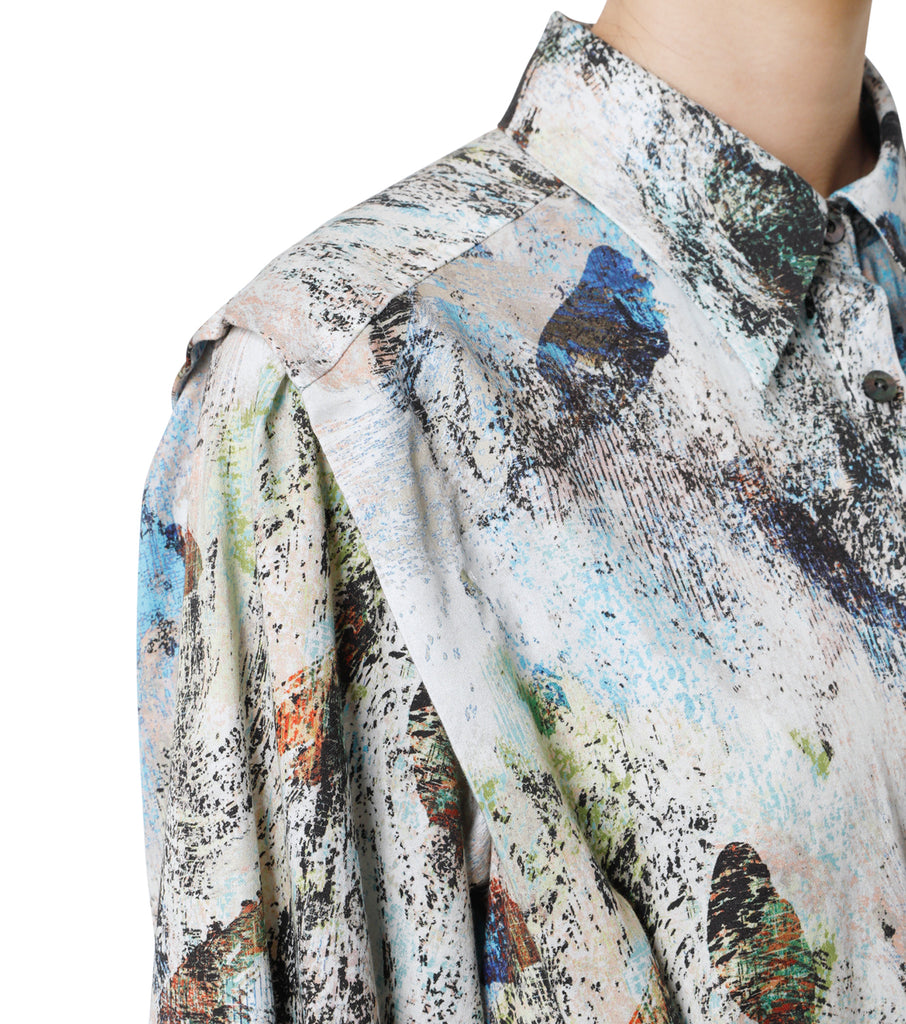 Abstruct Printed Shirt Dress