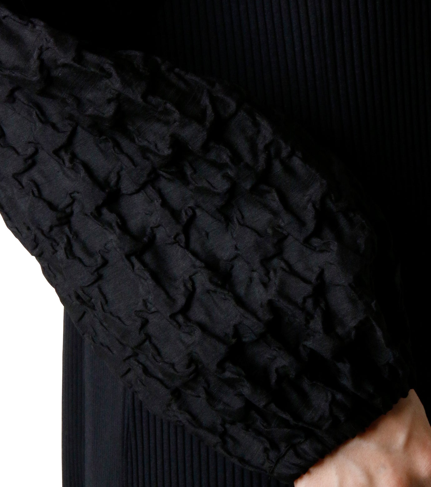 Textured Sleeve Rib Dress