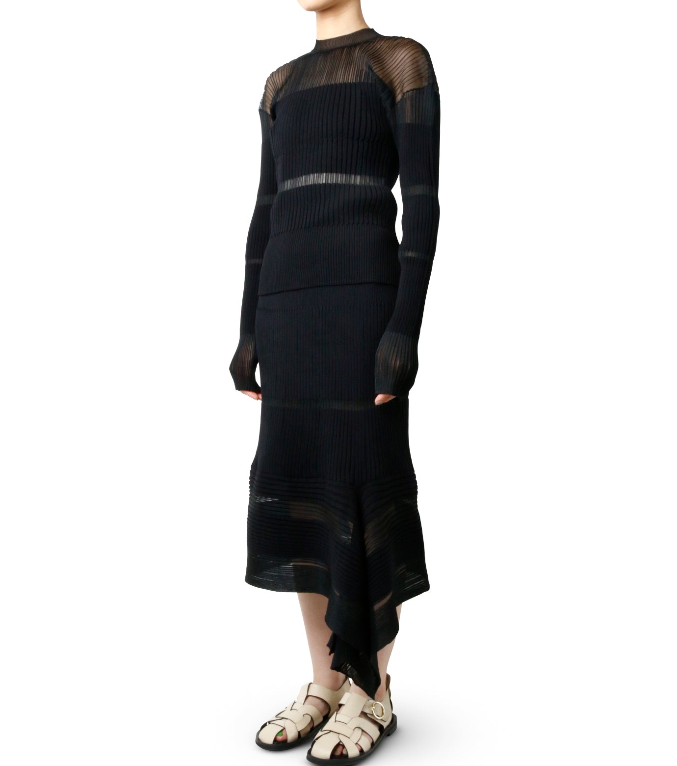 Transparent Knit Skirt