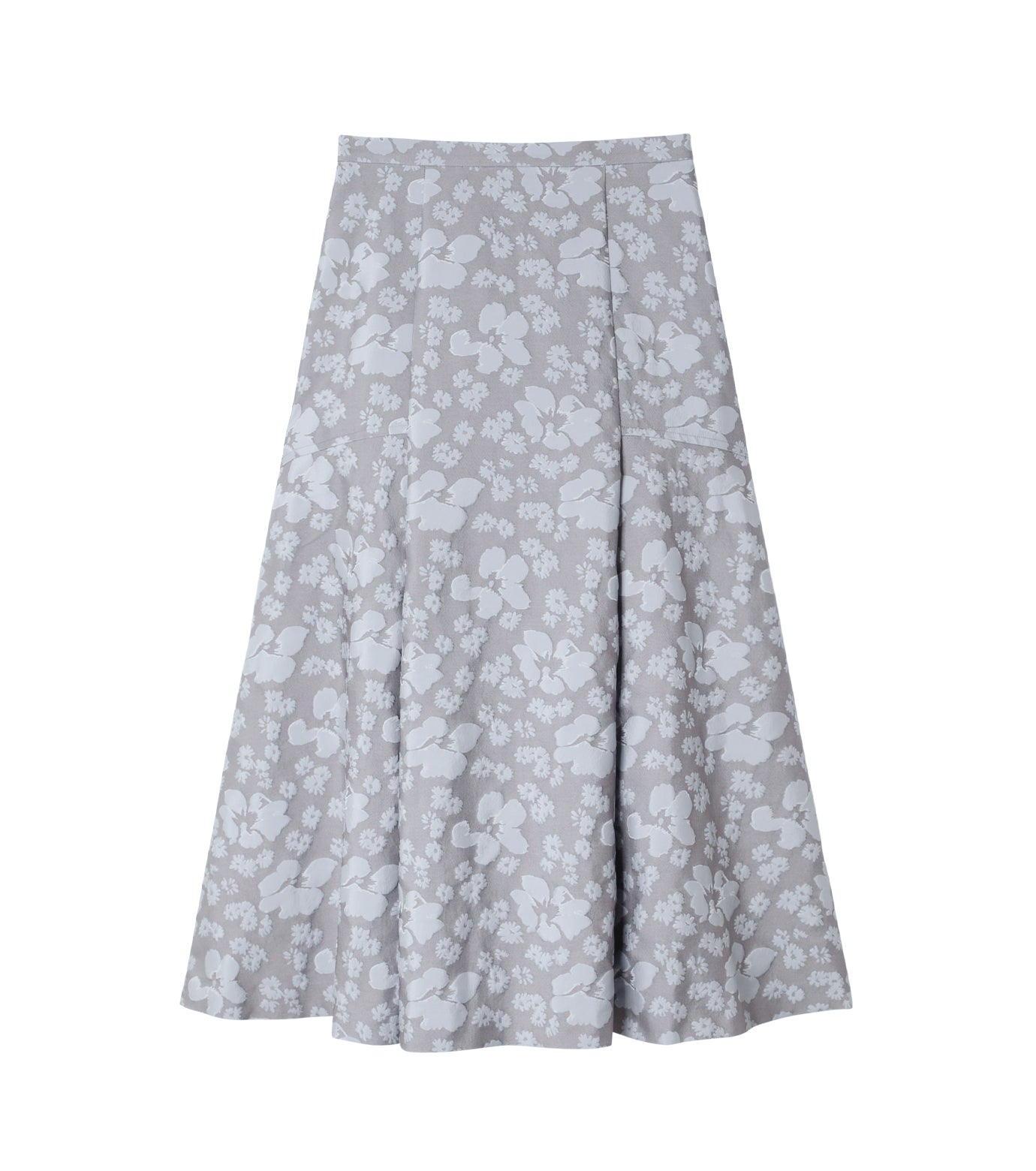 Flower Jacquard Paneled Skirt