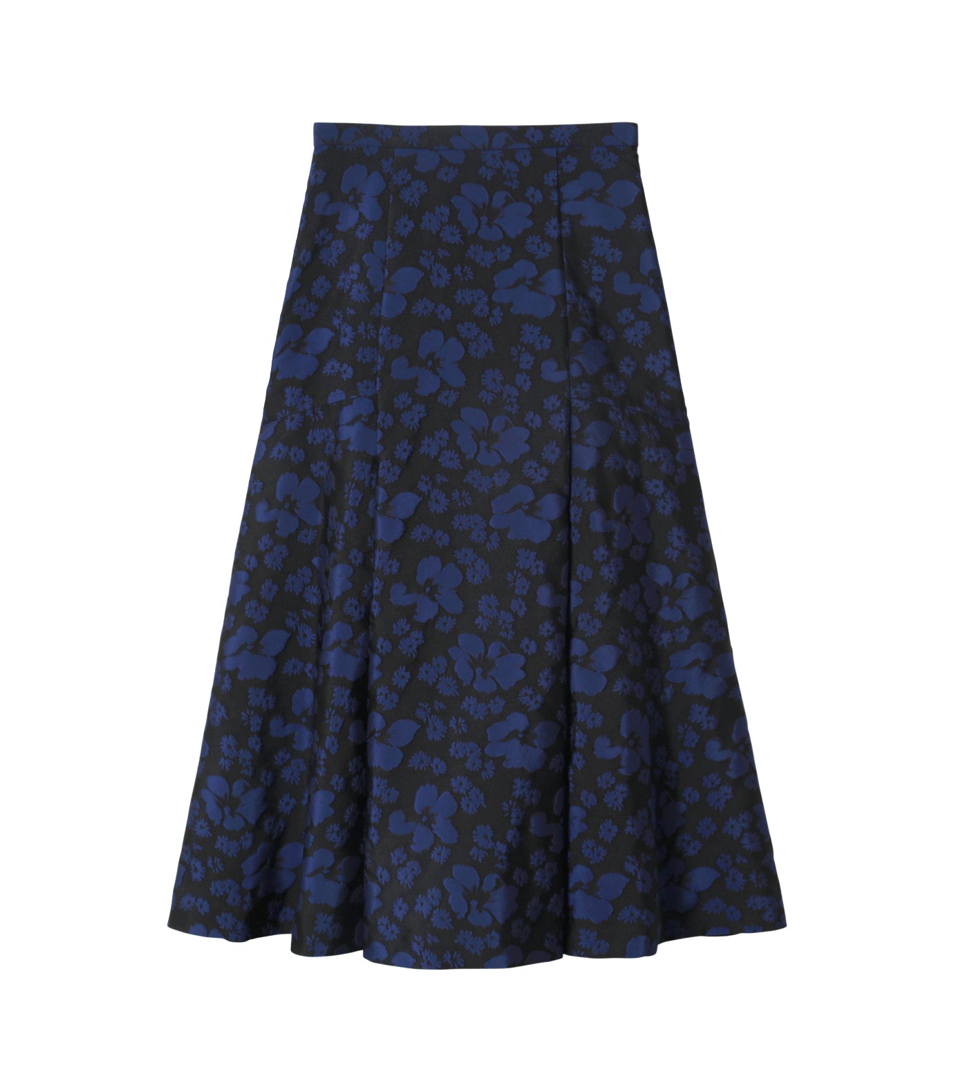 Flower Jacquard Paneled Skirt