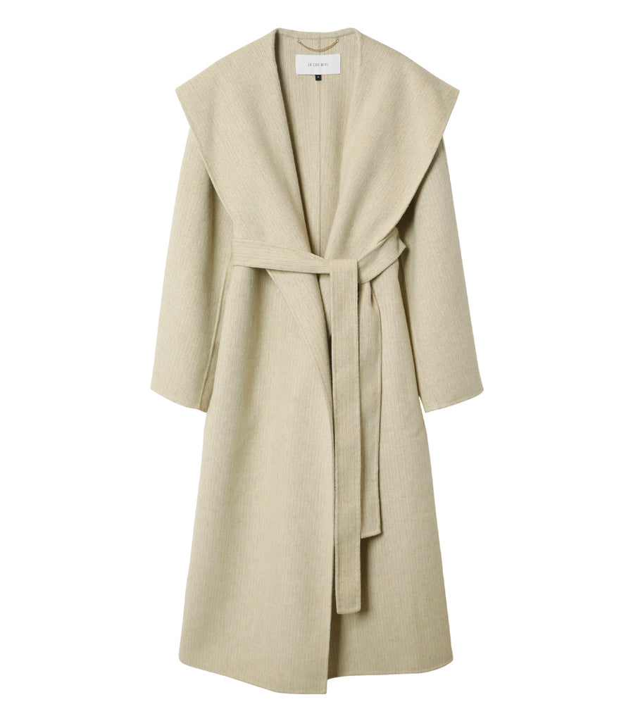 Big Collar Belted Maxi Coat