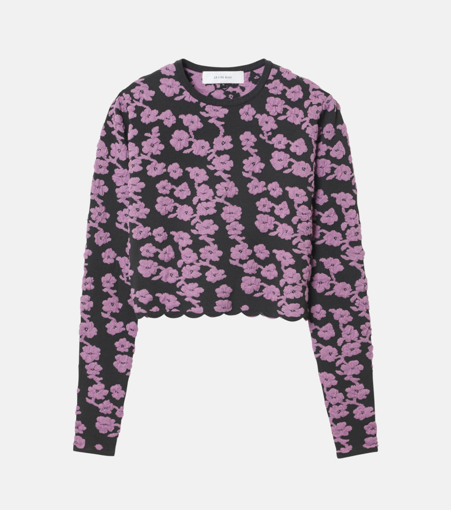 Flower Jacquard Knit Top