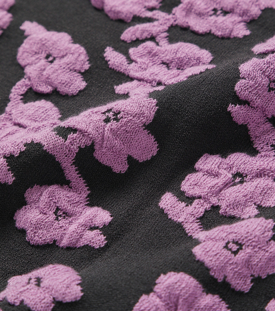 Flower Jacquard Knit Top