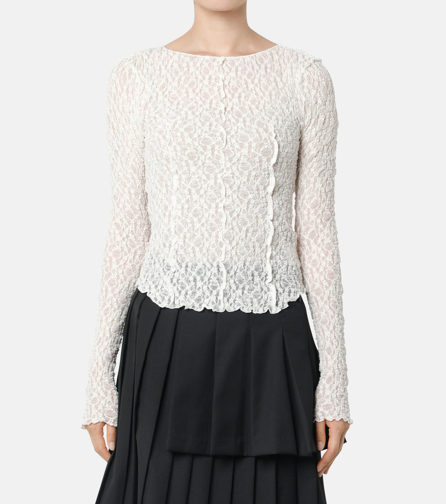 Lace Jersey Skin Top