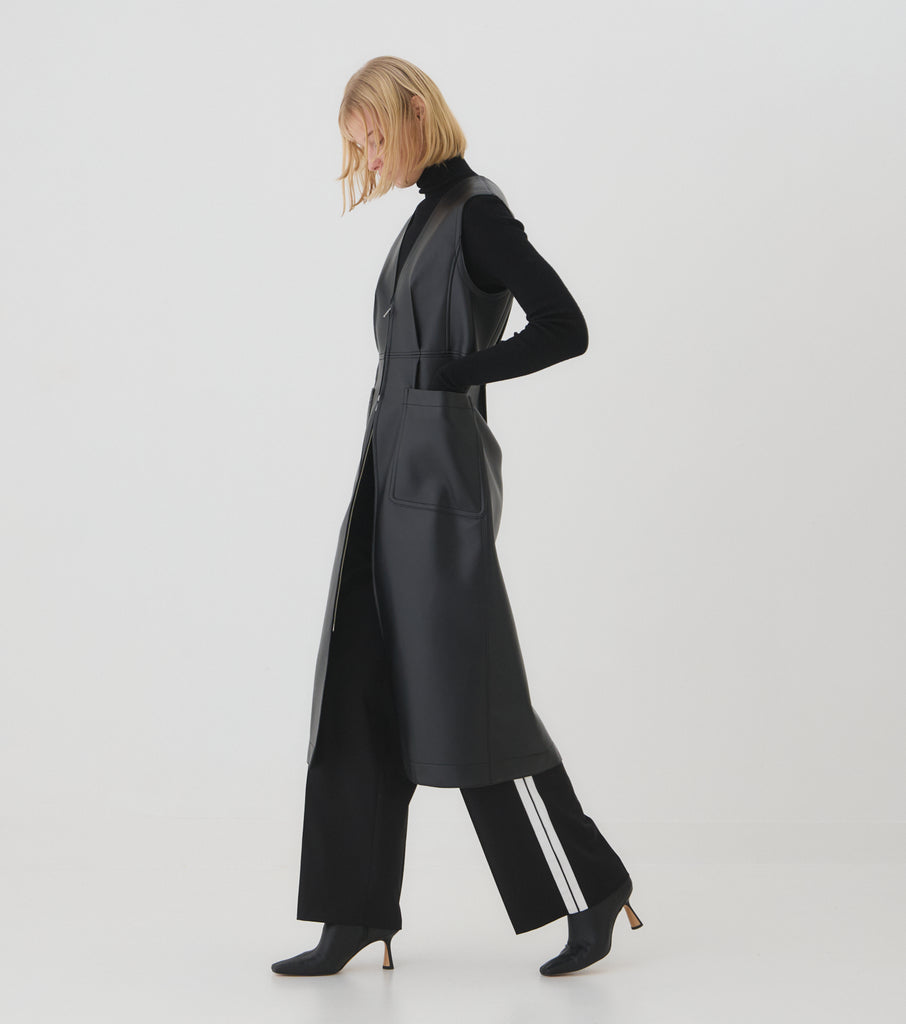 Leather Utility Gilet Dress