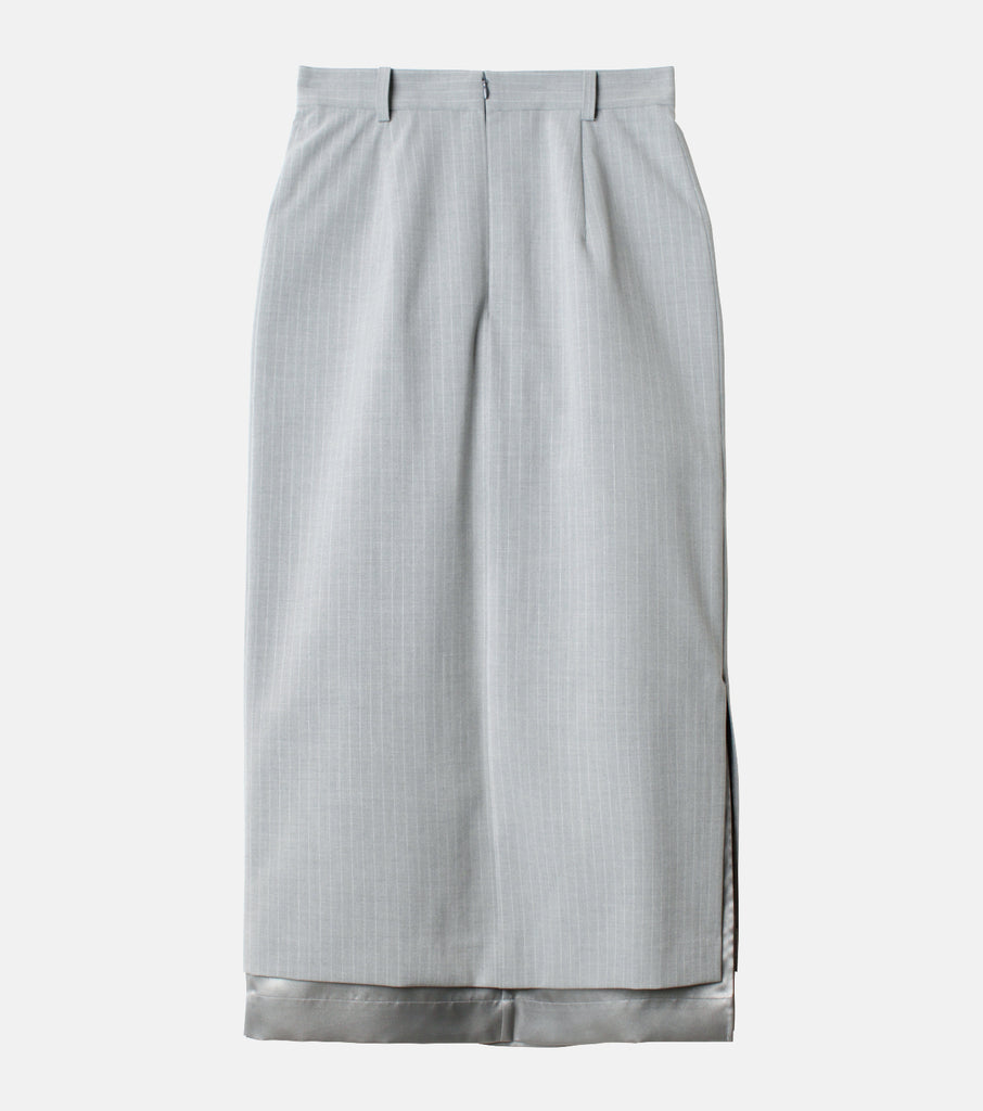 Pin Stripe Satin Layer Skirt