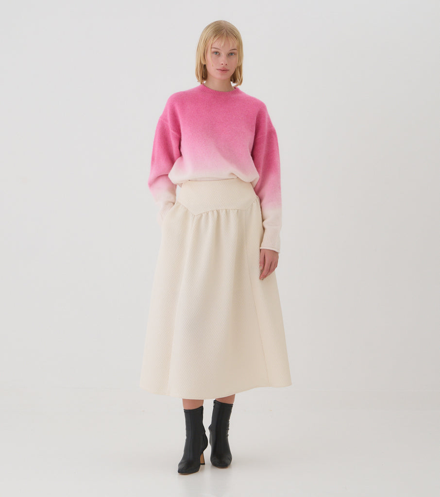 Jacquard Gathered Skirt