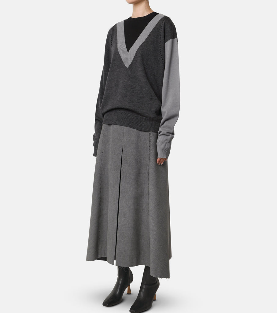 Layered Bicolor Knit