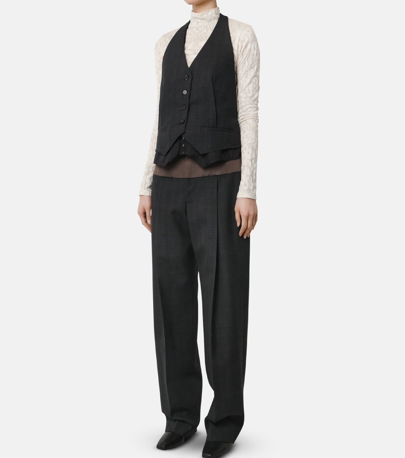 Shadow Plaid Vest