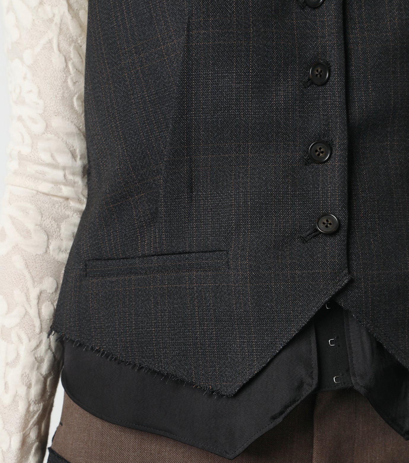 Shadow Plaid Vest
