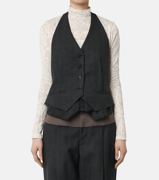 Shadow Plaid Vest