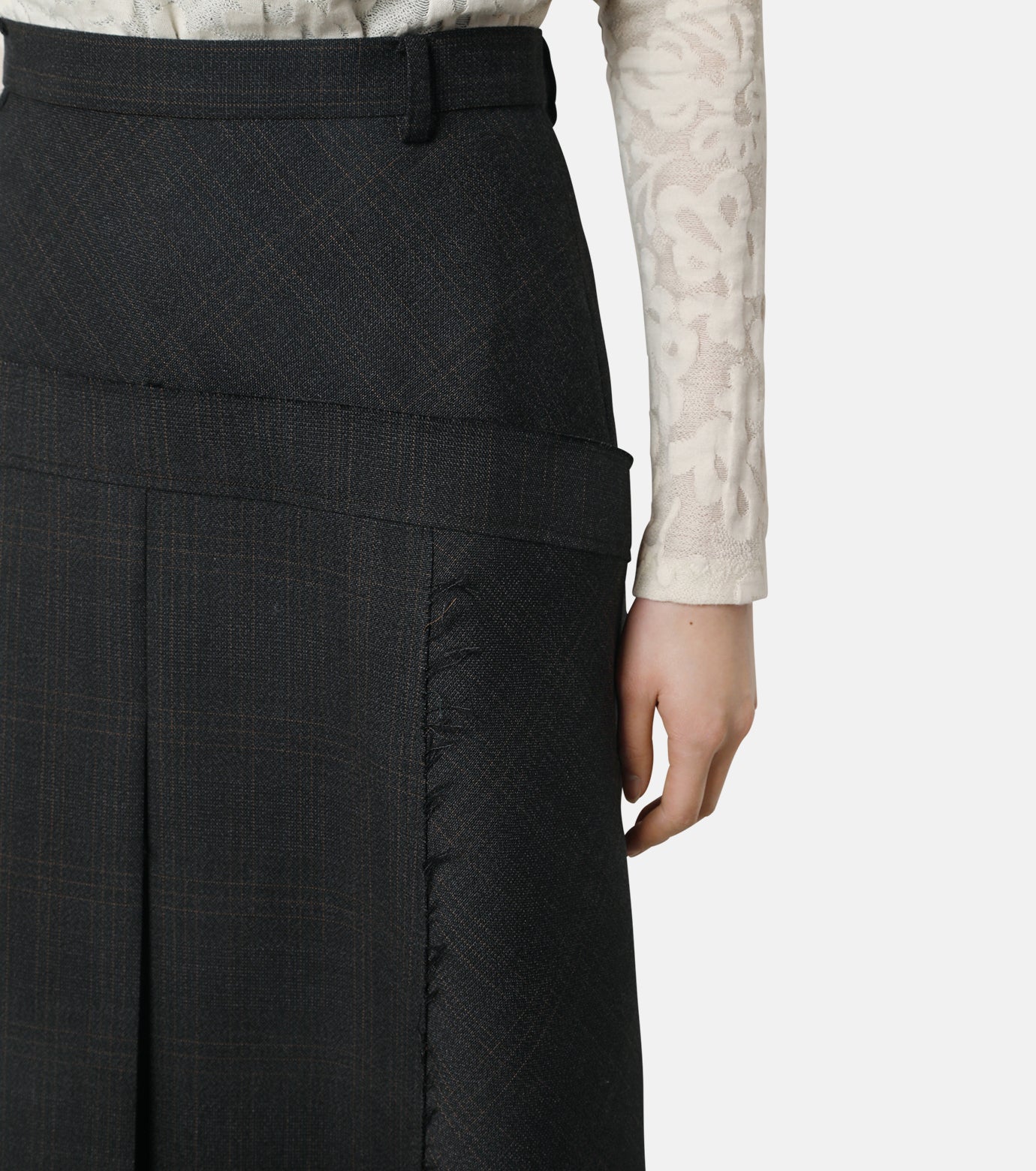 Shadow Plaid Skirt